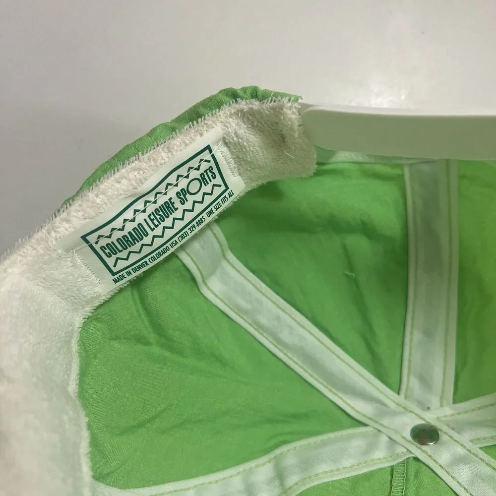 Arrowhead Mountain Spring Water Colorado Leisure Sports Vintage Neon Green Hat